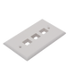 Placa de Pared de 3 Puertos, Keystone, Color Blanco