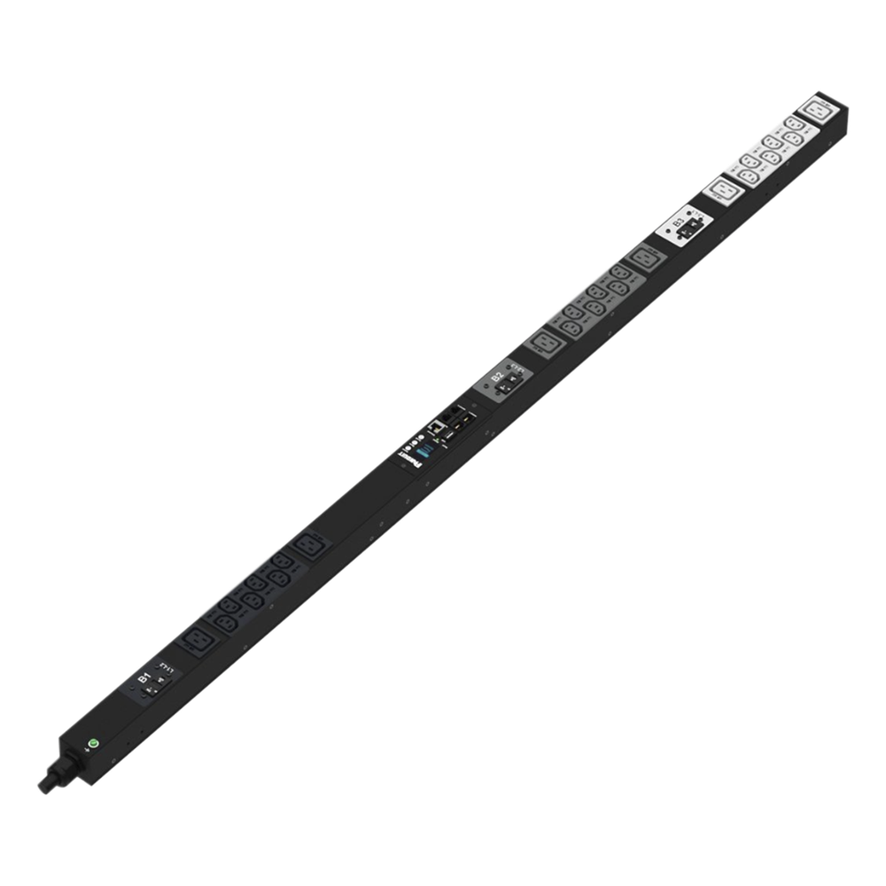 PDU Monitoreable (MI) para Distribución de Energía, Enchufe de Entrada NEMA L21-30P, Con 18 Salidas C13 y 6 C19, de Instalación Vertical, 208 Vca, 30 Amp