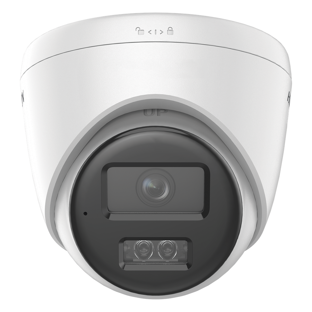 [Dual Light] Turret IP 8 Megapixel (4K) / Lente 2.8 mm / 30 mts IR + 30 mts Luz Blanca / Micrófono Integrado / ACUSENSE Lite / Exterior IP67 / H.265 / PoE / ONVIF / Micro SD