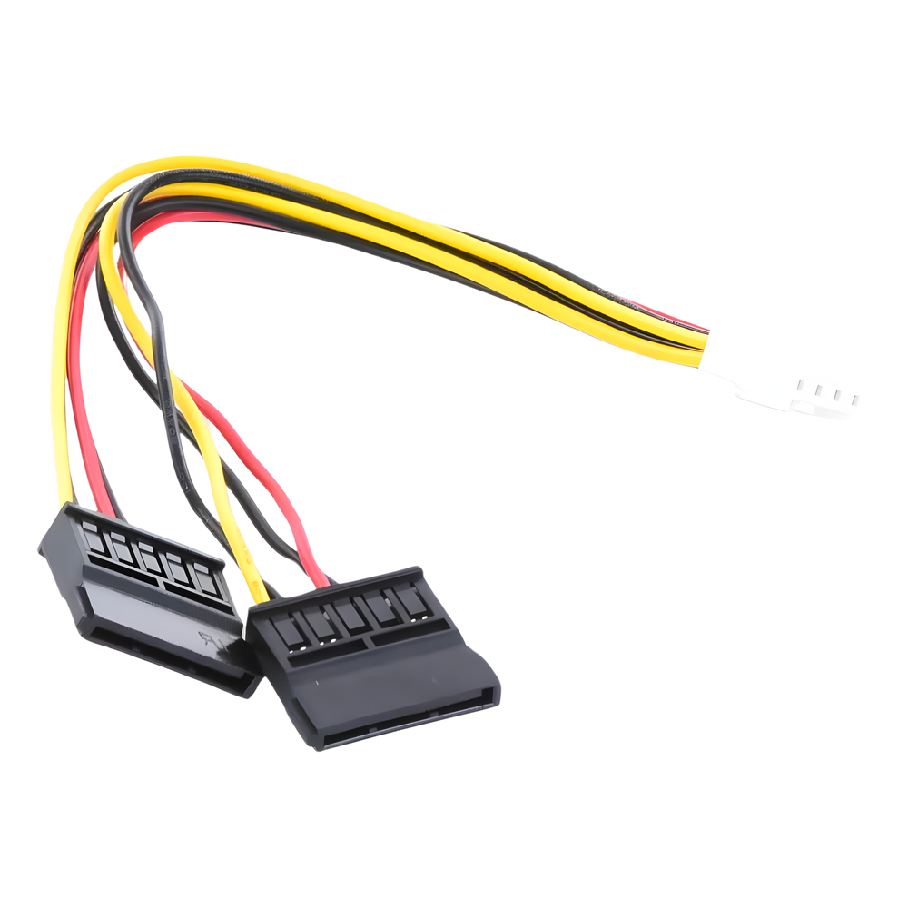 Cable Doble de Corriente SATA / Compatible con DVR´s epcom y HIKVISION / 15 cm de Longitud