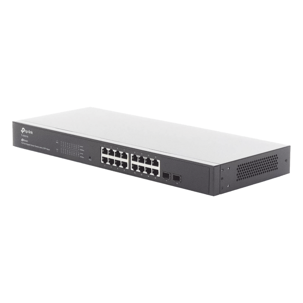 Switch Omada SDN Administrable / 16 puertos Gigabit y 2 puertos SFP / Funciones sFlow, QinQ y QoS / Administración centralizada OMADA