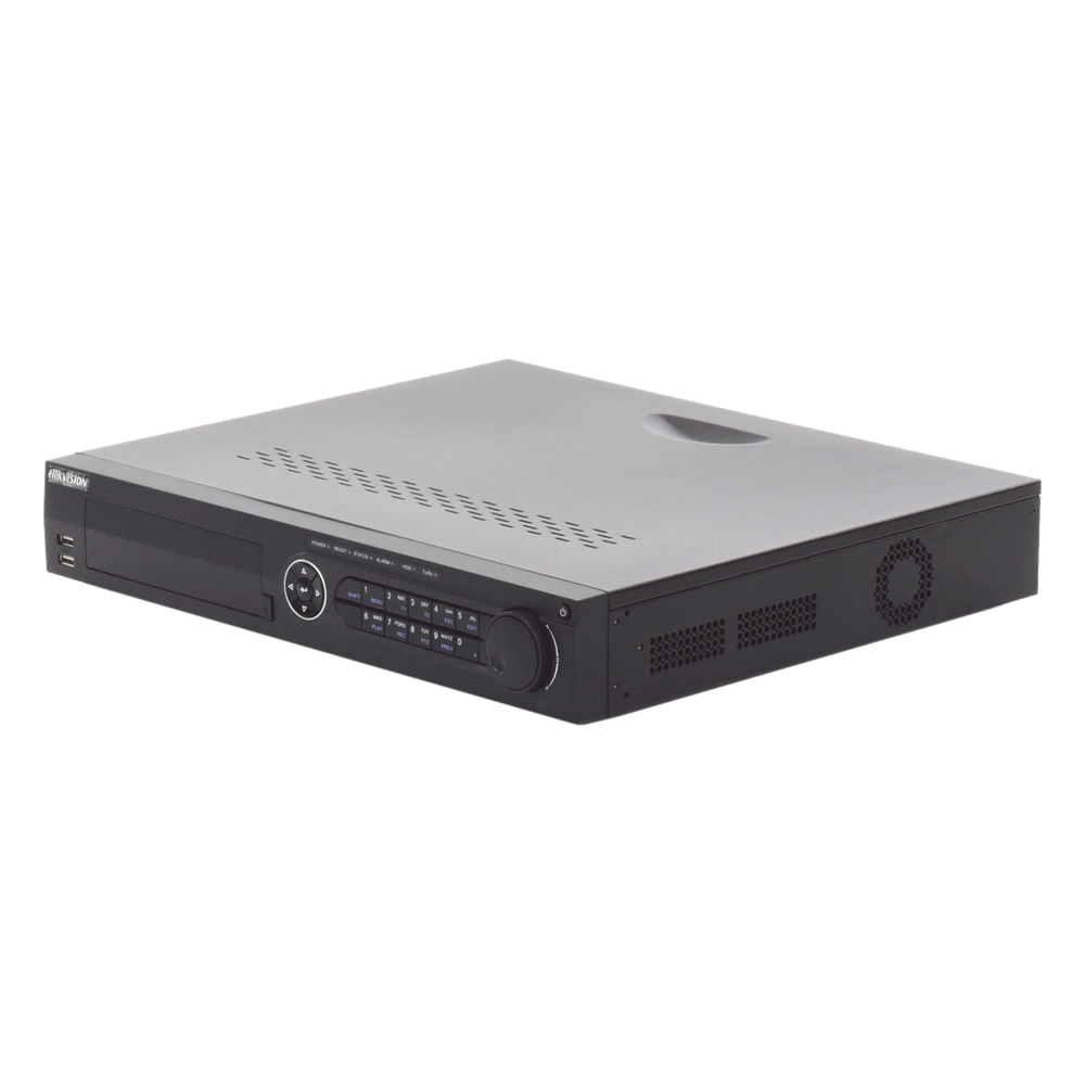 DVR 32 Canales TurboHD + 16 Canales IP / 3K Lite / 5 Megapixel Lite / 4 Bahías de Disco Duro / Audio por Coaxitron / AcuSense / POS / Videoanalisis / 16 Entradas y 4 salidas de Alarma