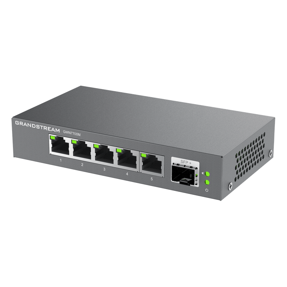 Switches de red Multi-Gigabit de 2.5G No Administrable / 5 Puertos RJ45 de 100/1000/2500Mbps / 1 puerto de fibra SFP+