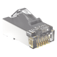 Plug RJ45 Cat5e Blindado, Para Cable UTP de Calibres 24-26 AWG, Chapado en Oro de 50 Micras, Paquete de 100 Piezas