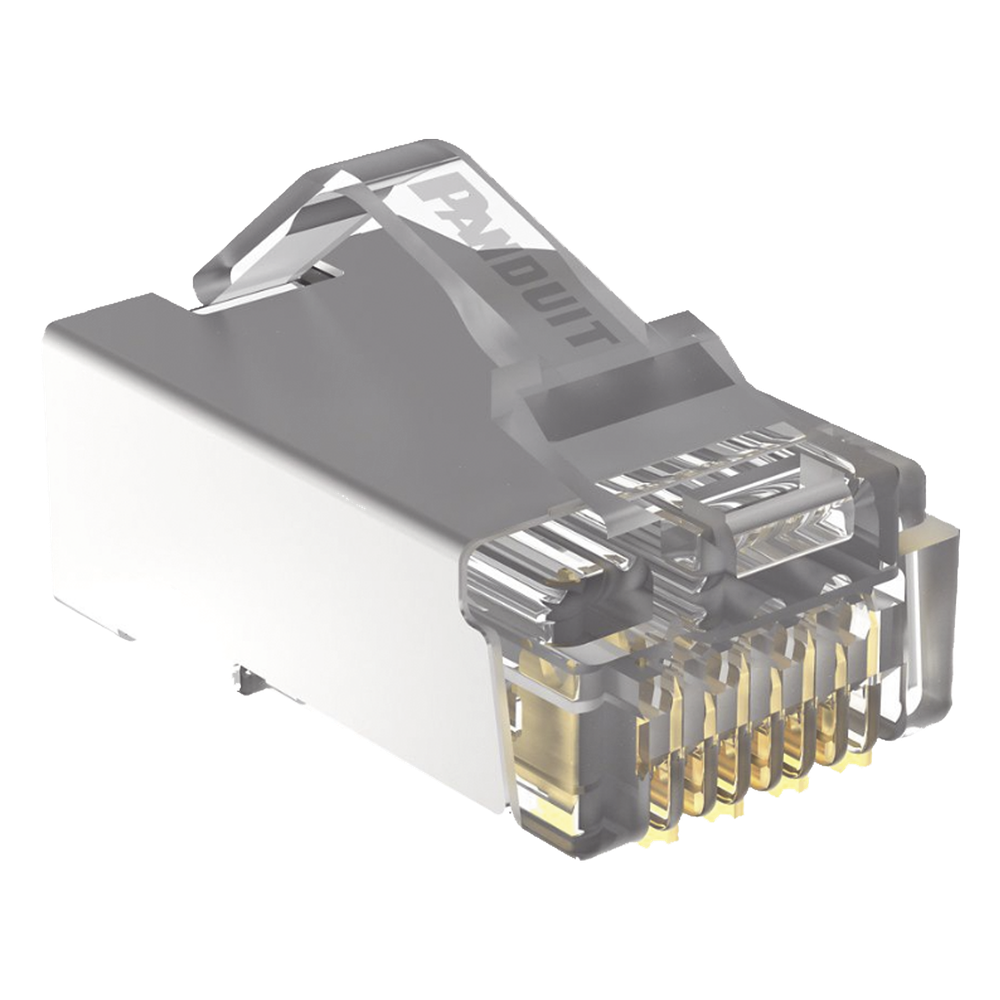 Plug RJ45 Cat5e Blindado, Para Cable UTP de Calibres 24-26 AWG, Chapado en Oro de 50 Micras, Paquete de 100 Piezas