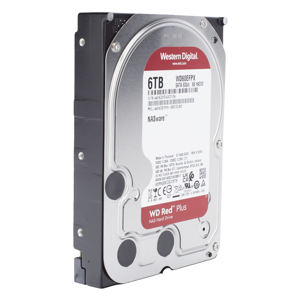 Disco Duro Red de 6TB / 5400 RPM / Optimizado para NAS / Uso 24-7 / 3 Años de Garantia