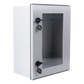Gabinete de Poliéster IP65 Puerta Transparente, Uso en Intemperie (400 x 500 x 200 mm) con Placa Trasera Interior de Plástico (Incluye Chapa y Llave).