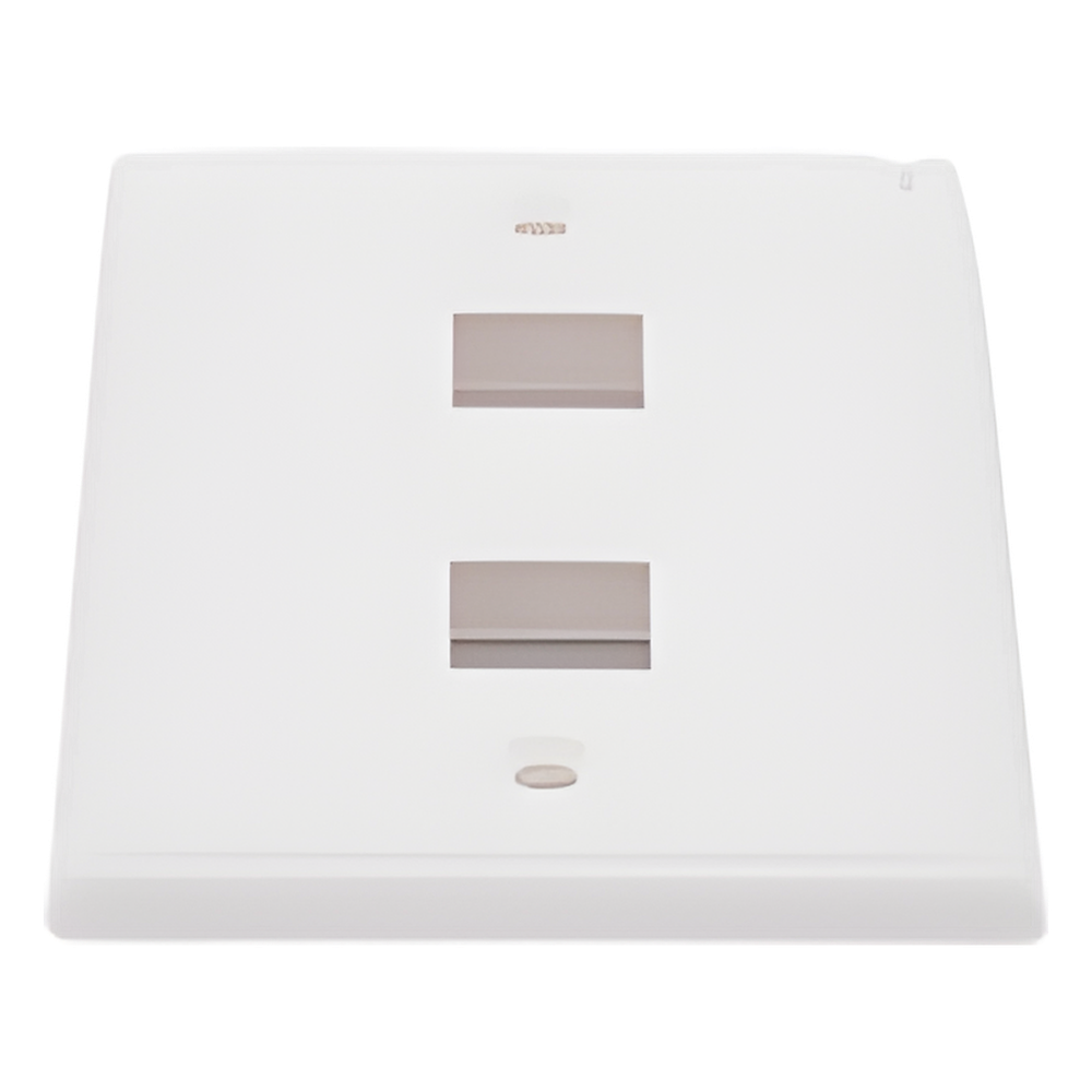 Placa de Pared de 2 Puertos, Keystone, Color Blanco