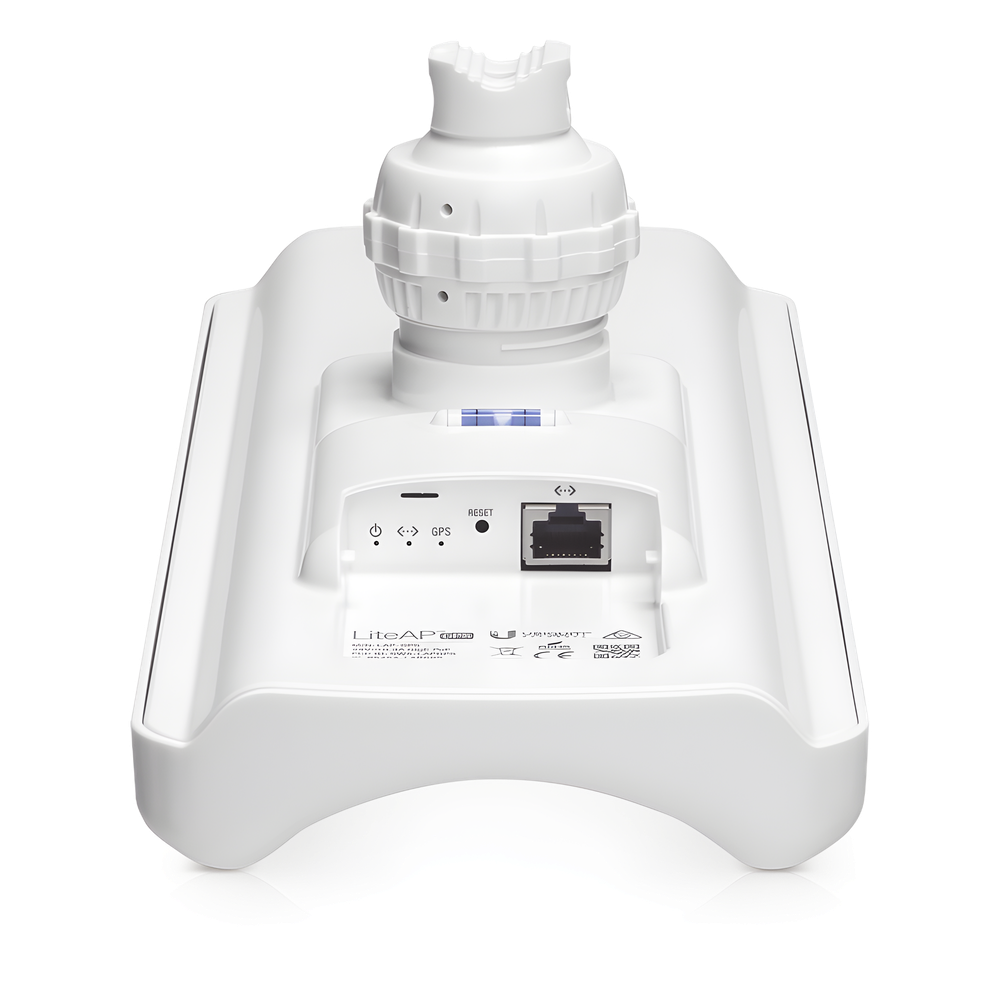 Estación Base 2x2 MIMO airMAX LiteAP AC hasta 450 Mbps, 5 GHz (5150 - 5875 MHz) con antena integrada de 17 dBi y cobertura de 90 grados con GPS Sync