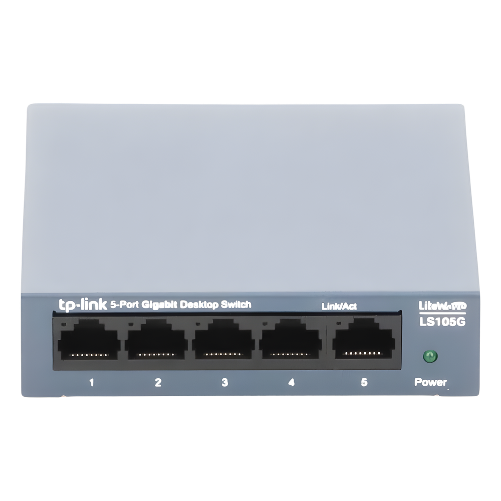 Switch de escritorio Gigabit de 5 puertos 10/100/1000Mbps, carcasa metálica