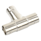 Adaptador en T para 75 Ohm de triple conectores BNC Hembras, Níquel/ Oro/ Teflón.