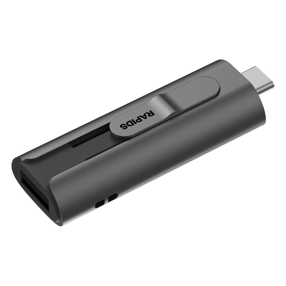 Memoria USB Dual SSD / 256 GB / USB-C y USB-A / 560 MB/s Lectura / OTG / Aleación de Aluminio