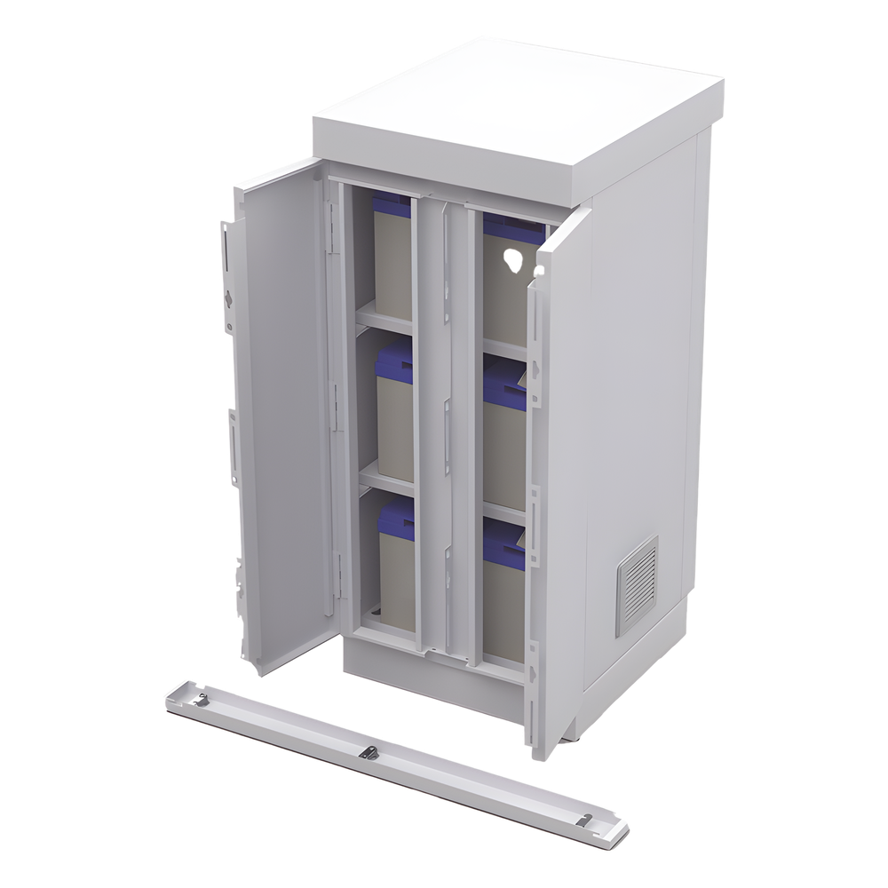 Gabinete de Seguridad de Lámina Galvanizada  para Almacenamiento de Baterías (Hasta 6 baterías PL110D12).
