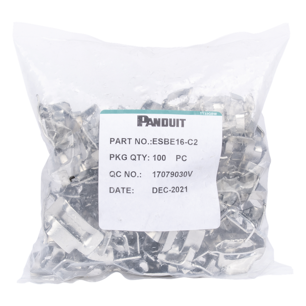 Hebillas PanSteel™ de Acero Inoxidable 201, Para Uso con Fleje ESW16T76-CR2 de 5/8, Paquete de 100pz