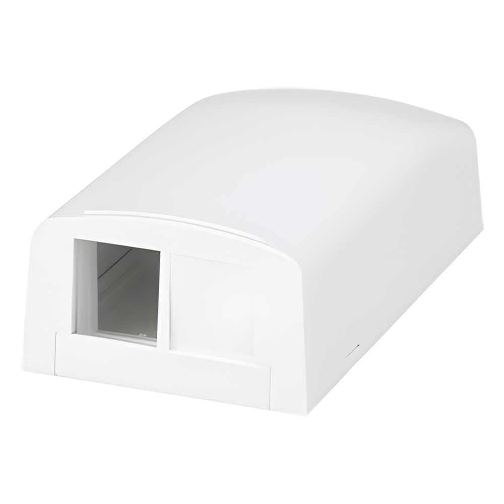 Caja de Montaje en Superficie, Para 2 Módulos Keystone, Color Blanco