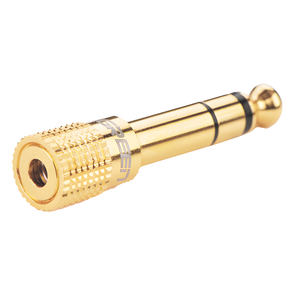 Adaptador (Convertidor) de Audio 3.5mm Hembra a 6.5mm Macho / Plug & Play / Superficie de Rosca Antideslizante / Calidad de sonido sin pérdidas