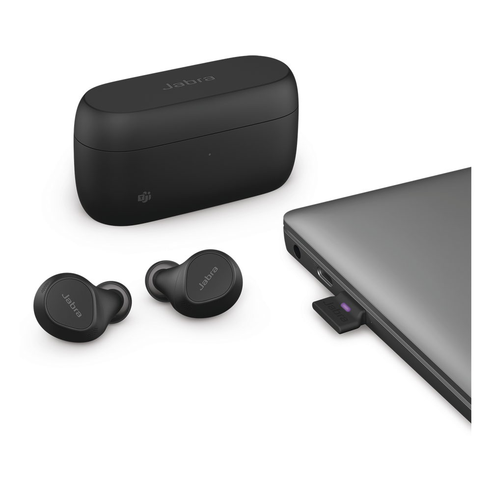 Jabra Evolve2 Buds, Auriculares versión MS con cancelación de ruido activa, Bluetooth conexion hasta 2 dispositivos (20797-999-999)