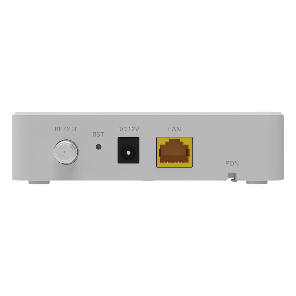 ONU Bridge Dual GPON/EPON con 1 Puerto SC/APC + 1 puerto LAN Gigabit + 1 puerto CATV