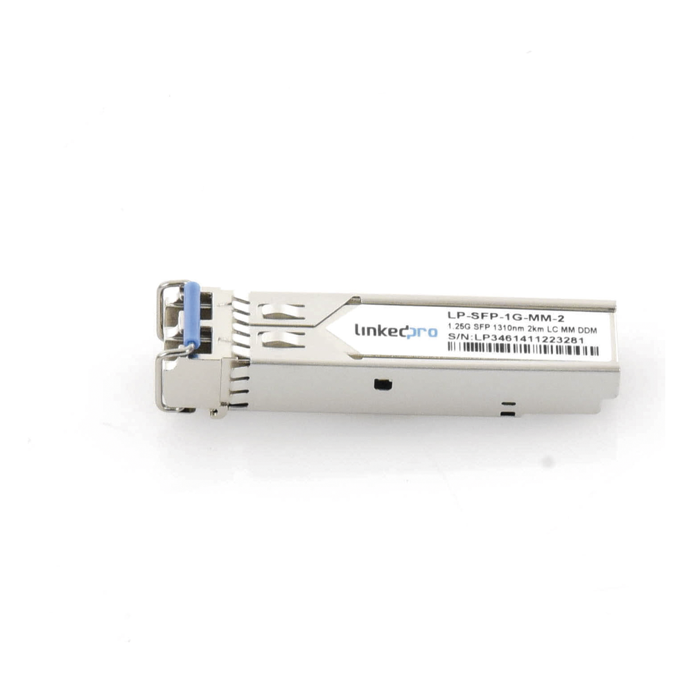 Transceptor Óptico SFP (Mini-Gbic) / Multimodo 1310 nm / 1.25 Gbps / 1000BASE-SX / Conectores LC/UPC Dúplex / DDM / Hasta 2 km