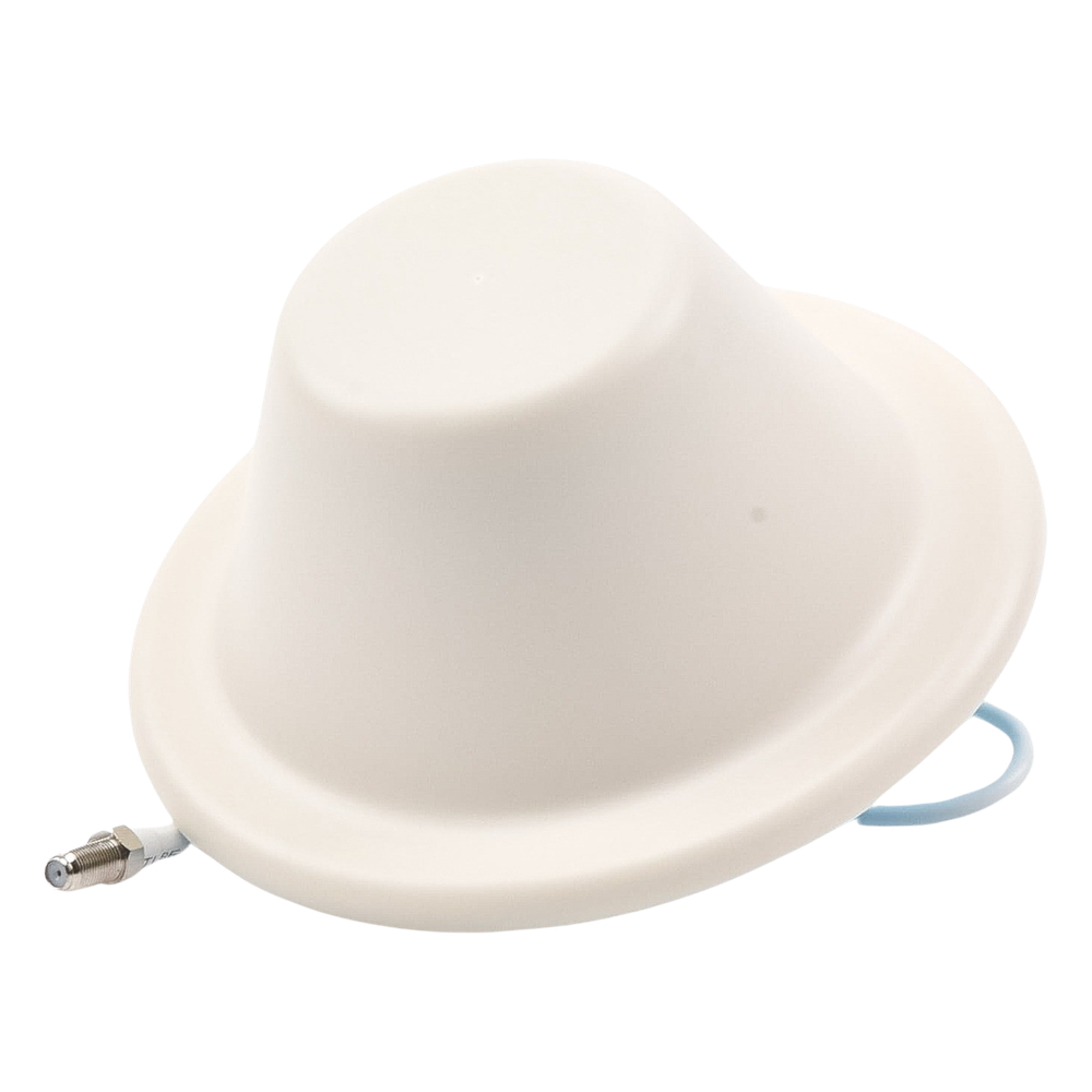 Antena Tipo Domo| 698-960/1710-2700 MHz, 2/4 dB | 75 Ohm, con conector F Hembra.