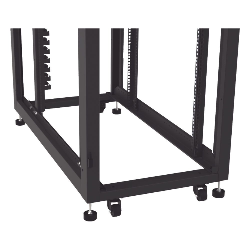 Gabinete Profesional para Telecomunicaciones de 45UR, 1200 mm Profundidad, Incluye 2 Organizadores Verticales de 45 Unidades de Rack, Se envía el Gabinete Armado.