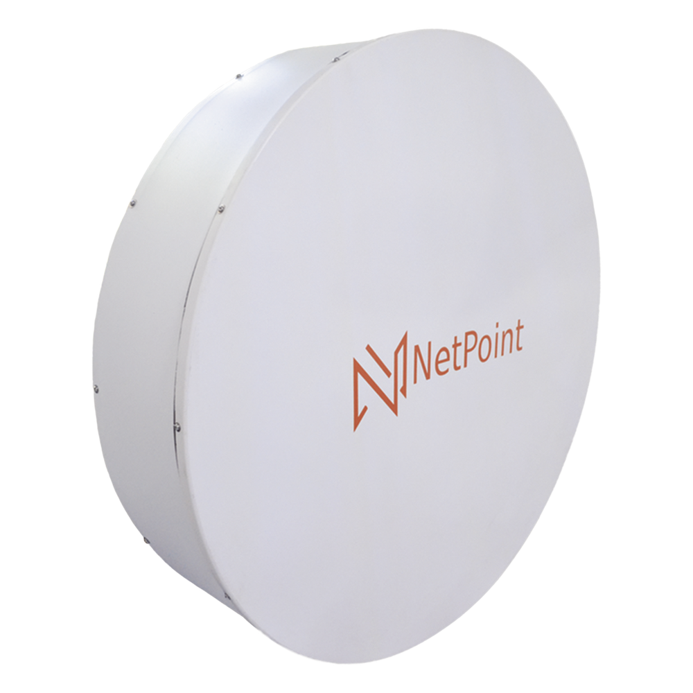 Antena de parabola profunda, blindada, con supresión al ruido de 6 ft, 4.9-6.4 GHz, Ganancia 41 dBi con SLANT de 45 ° y 90 °, ideal para distancias superiores a 100 km, Conectores N-hembra, montaje con alineación milimétrica.