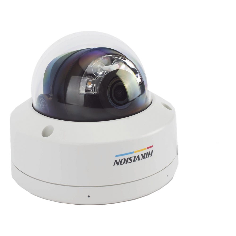 [ColorVu 3.0 + MD 3.0] Domo IP 6 Megapixel / Lente 2.8 mm / 30 mts IR + 30 mts Luz Blanca / Micrófono Integrado / Motion Detection 3.0 / Exterior IP67 / IK08 / dWDR / PoE / Micro SD