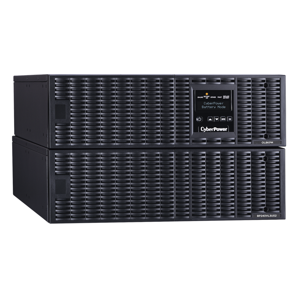 UPS de 8000 VA/ 8000 W, Online Doble Conversión, 200 - 240 Vac de Salida, Terminal Hardwired, Onda Senoidal Pura, Torre o Rack de 6 UR, Con 3 Tomas NEMA L6-30R