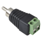 Adaptador RCA Macho Tipo Jack Polarizado / Terminales Tipo Tornillo / Polarizado (+/-) / Recomendado para Video y Audio en Sistemas de Video Vigilancia a 2 Hilos