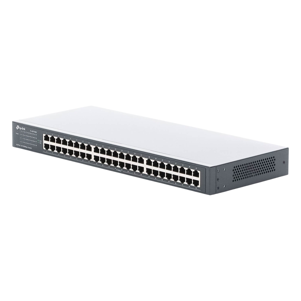Switch no administrable de 48 puertos 10/100 Mbps para montaje en rack