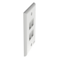 Placa de Pared Vertical, Salida Para 4 Puertos Keystone, Color Blanco