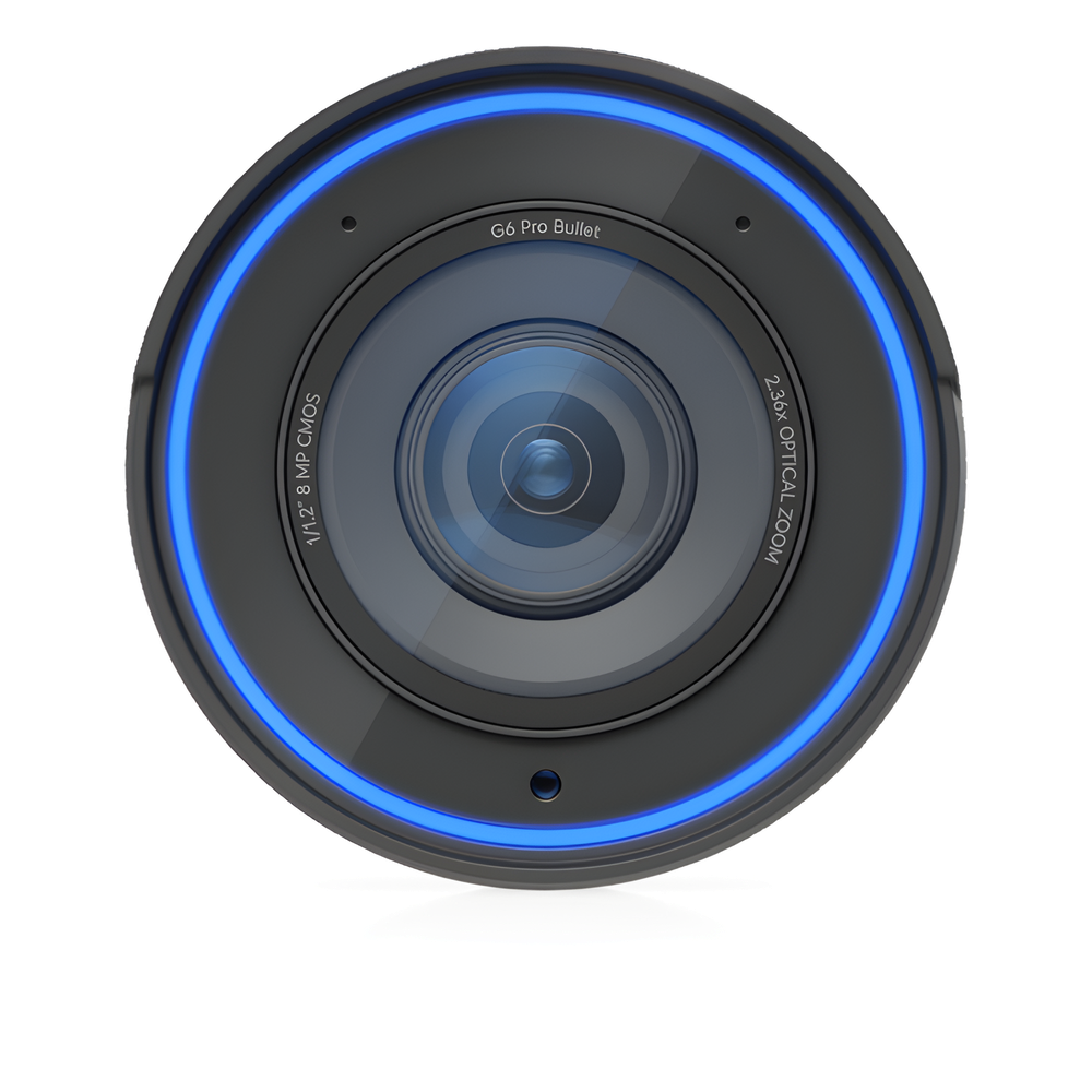 UniFi Protect G6 Pro Bullet – Cámara 4K PoE+ Todo Clima con Motor de IA Multi-TOPS, Zoom Óptico 2.36× y Sensor CMOS 1/1.2, que Ofrece un Desempeño Sobresaliente en Entornos de Baja Iluminación