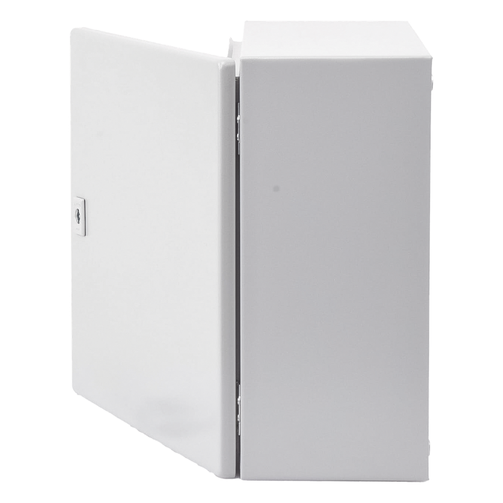 Gabinete de Acero, Nema 4 -IP 66 de 40 x 40 x 20 cm con Platina y certificado UL.
