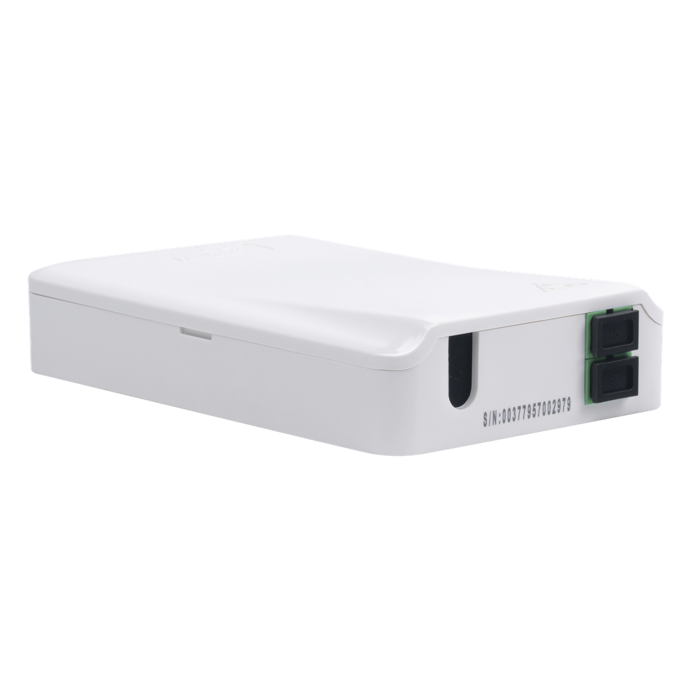 Caja Terminal de Fibra Óptica (Roseta) con 2 Acopladores SC/APC, Blanca