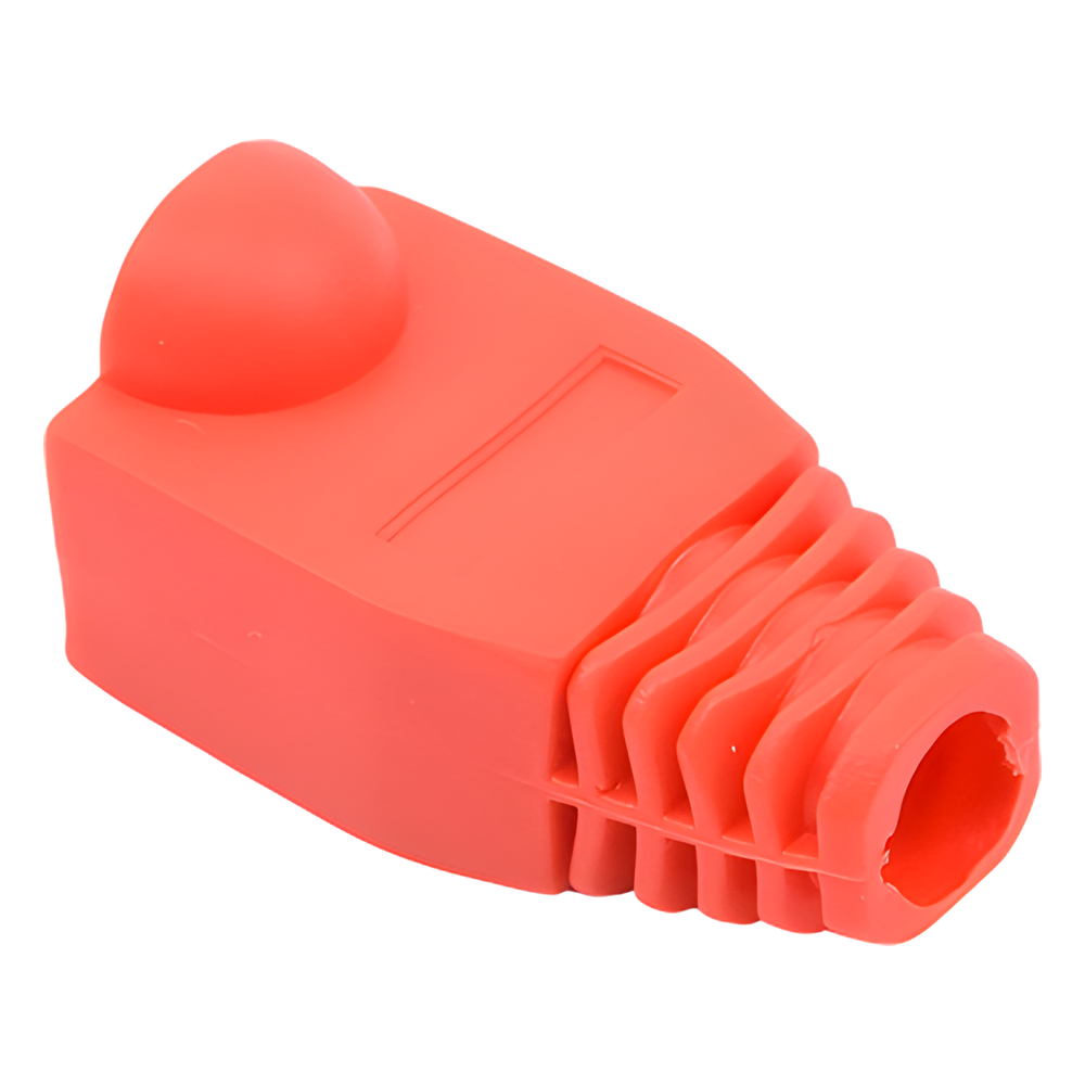 Bota Plástica para Protección de Plug RJ45, Color Rojo