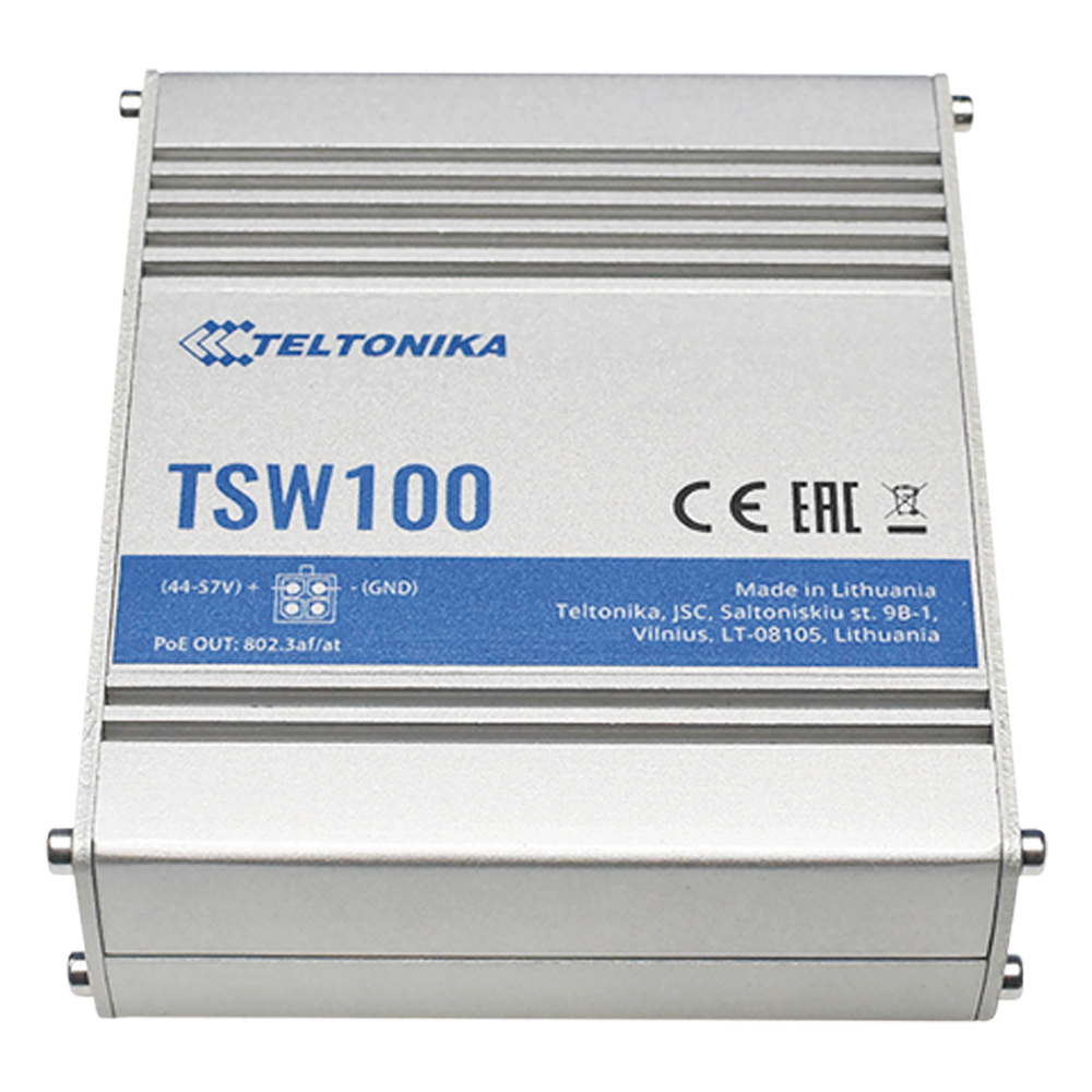 Switch Industrial No-Administrable 5 puertos Gigabit, PoE en 4 puertos 802.3af/at (120W)