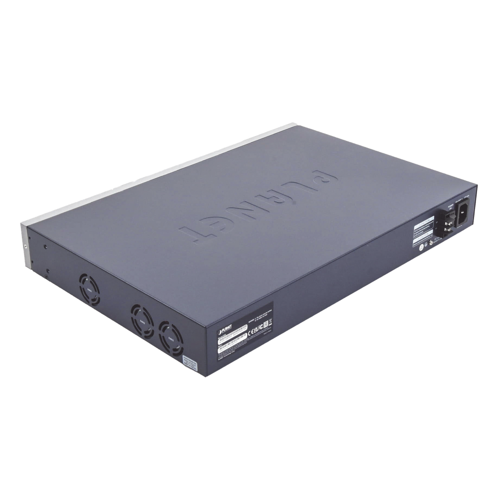 Switch Administrable L3, 24 puertos Gigabit PoE 802.3bt, 2 puertos 10G SFP+, Pantalla Tactil, Fuente Redundante, (600W)