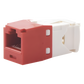 Conector Jack RJ45 Estilo TG, Mini-Com, Categoría 6, de 8 Posiciones y 8 Cables, Color Rojo