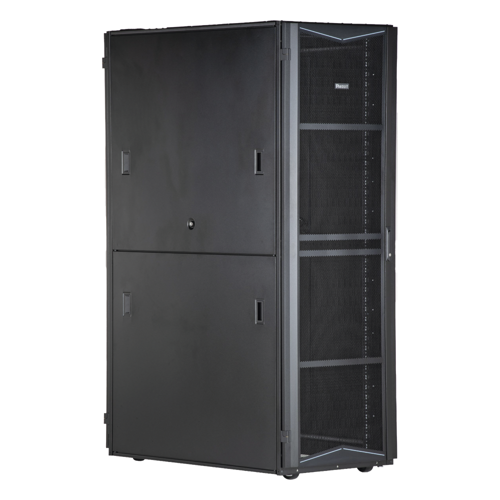 Gabinete FlexFusion para Centros de Datos, 45 UR, 800 mm de Ancho, 1200 mm de Profundidad, Fabricado en Acero, Color Negro