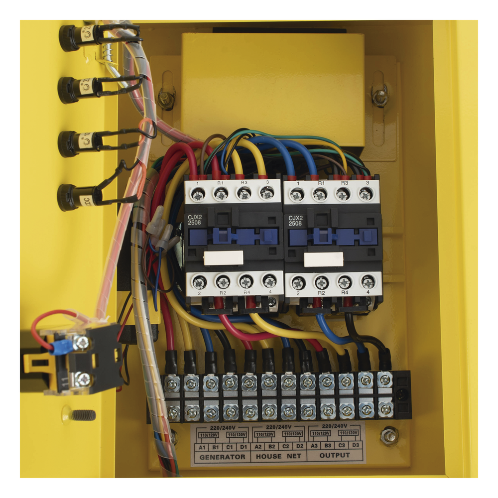 Generador a Gasolina / Planta de Emergencia con Encendido Automático, 6.5KW, 220Vac 2 Fases, Jaula con Ruedas para Fácil Traslado