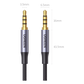 Cable Auxiliar de 3.5mm / Cable Audio Estéreo / Núcleo de Alambre de Cobre Esmaltado / Carcasa de Aluminio Azul + Nylon Trenzado /  Soporta Micrófono / 2 Metros