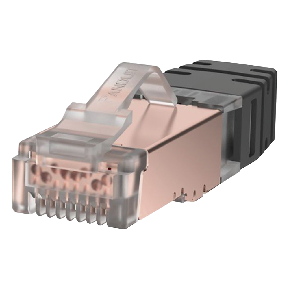 Plug RJ45 Cat6 Blindado, Para Cable Calibre 24-26 AWG, Chapado en Oro de 50 micras, Paquete de 100 Piezas