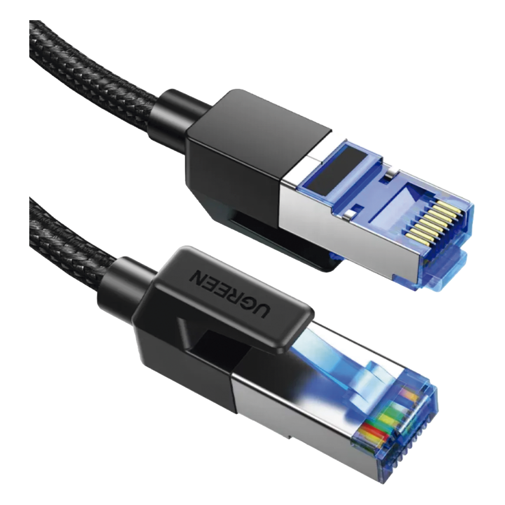 Cable Ethernet Cat8 CLASS F/FTP Redondo con Malla de Nylon 2 Metros (6.56 Pies)