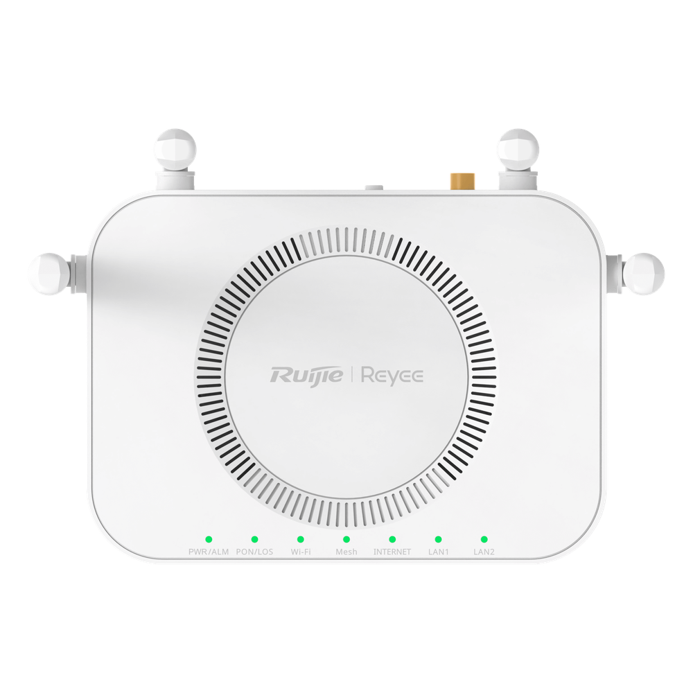 Router ONU GPON/EPON Wi-Fi 5 / 1200 Mbps (2.4 GHz + 5 GHz) / Puerto PON SC/UPC / 2 Puertos Gigabit LAN/WAN / 4 Antenas Externas / Mesh / 84 Clientes
