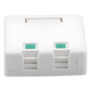 Caja de Pared con 2 Puertos Keystone, No Incluye Jacks
