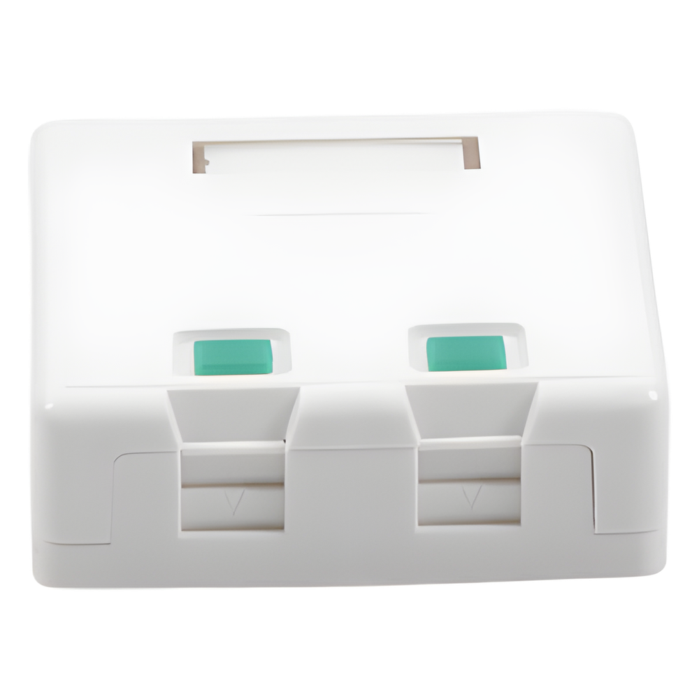 Caja de Pared con 2 Puertos Keystone, No Incluye Jacks