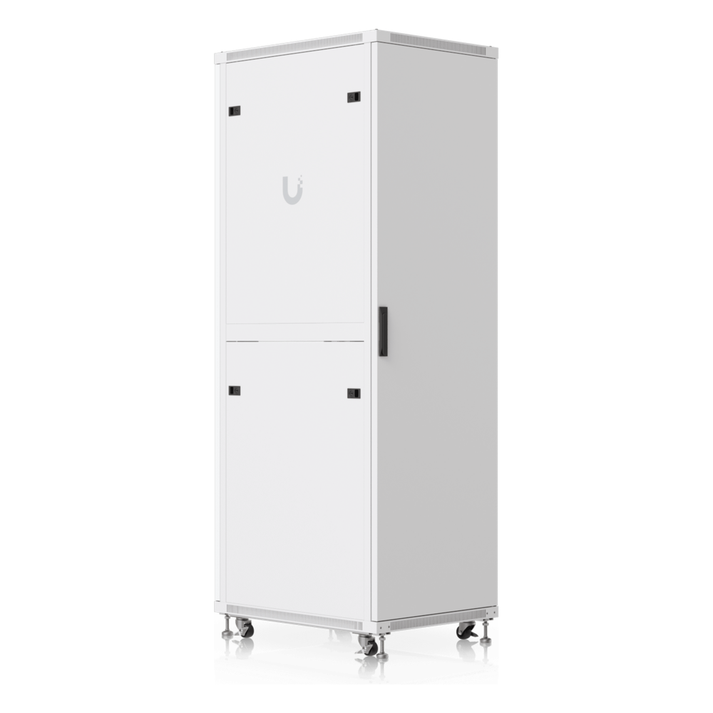 UACC Rack Cabinet 42U (600 × 800 mm) – Gabinete de Piso Totalmente Ensamblado con Ventiladores Integrados, Paneles Removibles, Ruedas con Seguro y Puerta Frontal de Vidrio Templado