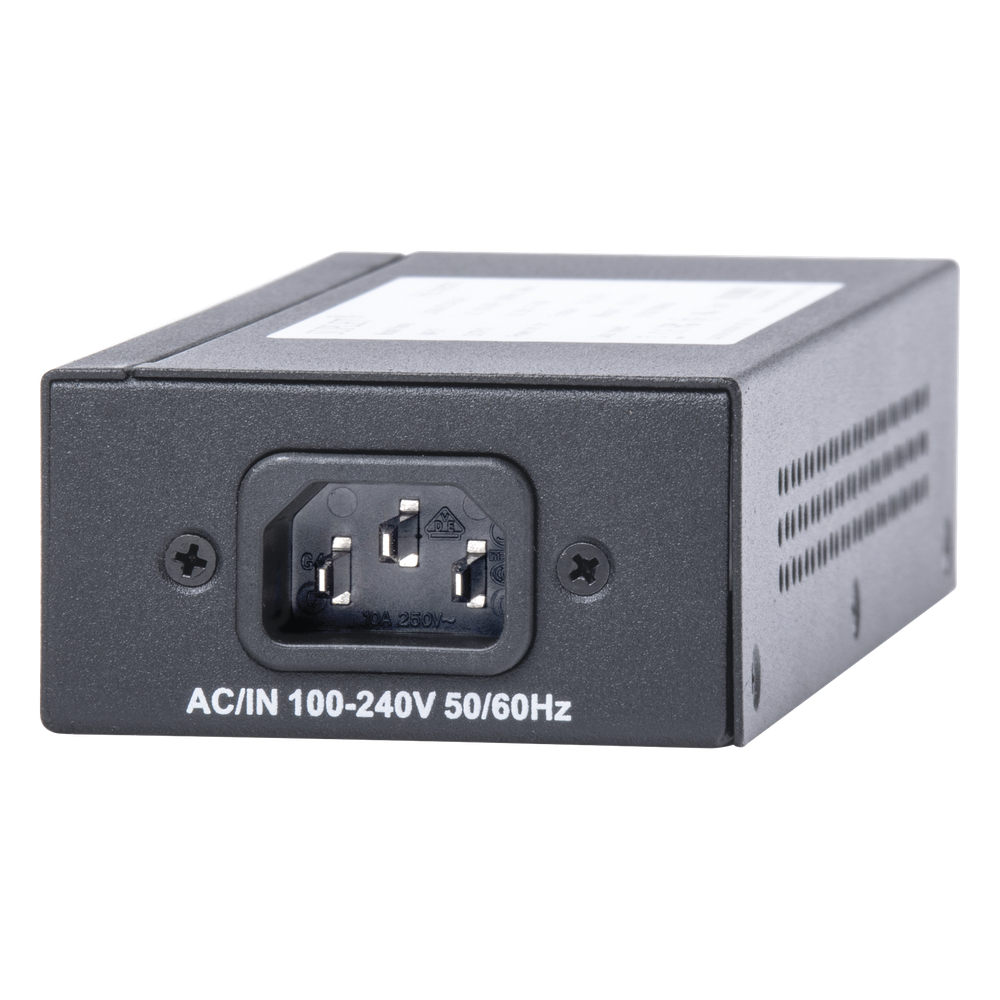 Inyector Super Hi-PoE / 56 Vcc / 60 Watts / Para Domos HIKVISION PTZ / IP (-AE / DE) / Soporta 802.3 af / at / Para Aplicaciones de CCTV