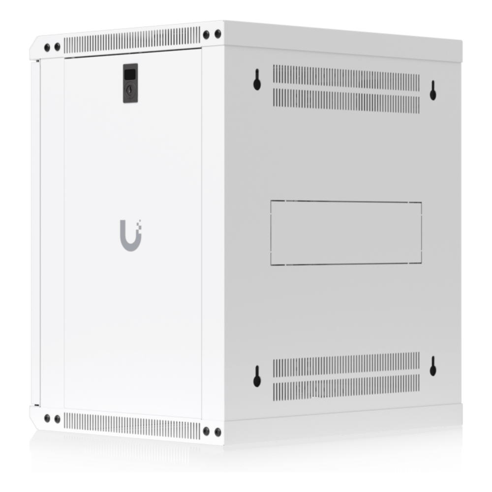 UACC Rack Cabinet 12U (550 x 450 mm) - Gabinete Cerrado para Montaje en Pared con Puerta de Vidrio Templado, Totalmente Ensamblado con Ventiladores Integrados y Paneles Removibles