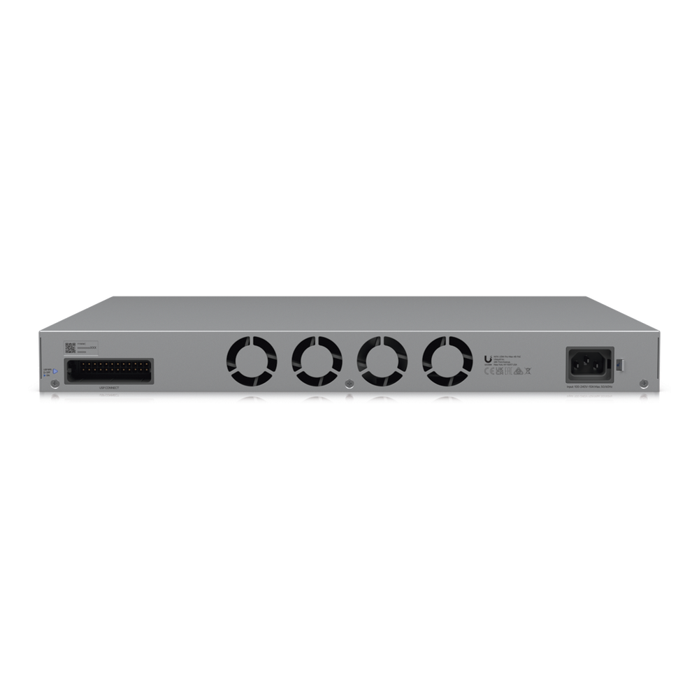 UniFi Switch Pro Max 48 POE, con funciones capa 3, 48 puertos (16 puertos 2.5 GbE (8 POE++ y 8 POE+) y 32 puertos 1 GbE (24 POE+ y 8 POE++)), 2 puertos SFP+ 10G, POE++ 720W, pantalla informativa